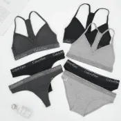 【Sharkhead】現貨 Calvin Klein 內褲 三角褲 黑 灰 細帶 CK 基本款 串標 內衣 成套 有襯墊