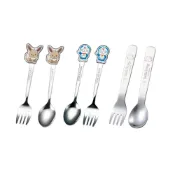 (店+)【金正陶器 不鏽鋼餐具系列 湯匙/叉子】現貨 日本境內版 寶可夢 伊布 哆啦A夢 三麗鷗 凱蒂貓 Hello Kitty