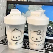 🛫臺灣出貨🛫運動水杯女生高顏值夏季帶刻度健身搖搖杯學生塑料杯子便攜