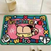 🎁桃園出貨🎁拉屎大王浴室地墊卡通吸水腳墊廁所衛生間門口腳墊淋浴房吸水墊子