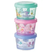 (店+)【Care Bears】日本製 Care Bears 彩虹熊可堆疊三層食物容器 一組三個 便當盒 野餐盒 寶寶零食盒 食物保存盒 分裝