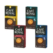 (店+)【Cafe Royal】即期義式濃縮*1 超特濃義式*1 低咖啡因義式*1 義式長萃*1 4盒組 咖啡膠囊 膠囊咖啡〈可適用Nespresso〉