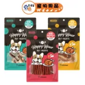 Happy Hour 樂點 晶健低脂軟雞肉條 軟嫩雞肉嚼片 雞肉螺旋捲培根風味 狗零嘴 寵物零嘴【幸運貓】