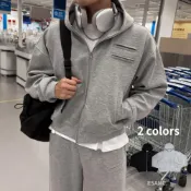 (店+)【衣衫倉庫】Clean fit 棉外套 短寬版型 太空棉 2色 抗皺 素面 連帽外套