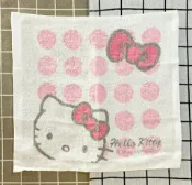【震撼精品百貨】Hello Kitty 凱蒂貓 日本三麗鷗 KITTY中毛巾/方巾-蝴蝶結粉#05873 震撼日式精品百貨