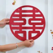 現貨 日日囍∞金蔥囍字貼紙 喜字 喜字貼 窗貼 囍字貼紙 婚房佈置 門喜 壁貼 喜字貼紙 大門 婚用品 門貼 婚禮佈置