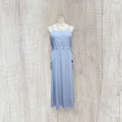 *♡*Nab Shop/淺霧藍/工裝風細肩帶洋裝/M-小L/近全新/二手《Anna的百寶箱》