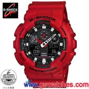 【金響鐘錶】全新CASIO GA-100B-4ADR,公司貨,GA-100B-4A,G-SHOCK 指針數字,可議價