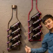🔥六六百貨🔥美式工業風鐵藝掛式酒架  酒吧家居客廳吧檯牆上壁掛葡萄酒架紅酒架