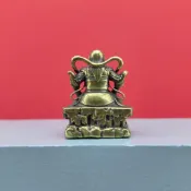🌟臺灣熱賣🌟黃銅真武大帝神像供奉武當山玄天上帝銅像玄武祖師爺桌面造景擺件 關聖帝君 中壇元帥 武財神 招財 招財擺飾