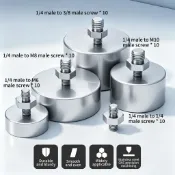 FEICHAO 1/4“ 公頭轉 1/4“ 3/8“ M6 M8 M10 公頭六角螺絲,用於 DSLR 運動相機閃光燈三