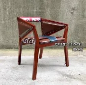 HomeDecor鄉工所 工業風家具 椅子 餐椅 木椅 皮椅 英國旗 英式 靠背 扶手 桌椅 美式鄉村復古loft開店咖