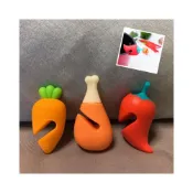(店+)CHENset K016 亞馬遜 創意 胡蘿蔔 辣椒 雞腿 矽膠 鍋蓋防溢器 抬高 散熱器 廚房小工具 交換禮物