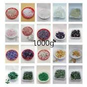 五行碎石1000g 1kg白水晶 粉水晶 紫水晶 黃水晶 東菱玉 黑曜石 虎眼石 紅瑪瑙 鈦金 青金石 硨磲 混色聚寶盆