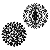 向日葵曼陀羅 svg, 花曼陀羅 svg, 向日葵曼陀羅 PNG, Cricut, SVG