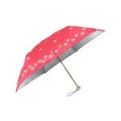 【萊登】易開式 輕便銀膠三折傘 幸運草印花(傘 雨傘 陽傘 抗UV 易攜 不夾手 UPF50+)