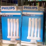 可面交! PHILIPS 飛利浦840白色/827燈泡色PL-F 4P FML 27W／副廠FML27晝光色白光)燈管
