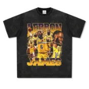 Lebron James 勒布朗詹姆斯 小皇帝美式 水洗 水洗短T 短袖t恤 純棉t恤 T恤 短袖上衣 衣服 潮T 短T