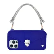 香港設計手機包-Aura【Silver Strap + Royal Pursecase】