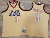 艾倫·艾佛森(Allen Iverson) NBA 費城76人隊 1997～98 特別版 黃色 球衣 3號