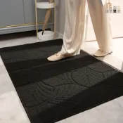 (店+)立體圈絨吸水進門地墊 耐髒 防污 吸水 除塵 刮土 蹭土 黑色 玄關地墊 門口地墊 素色地墊 門口地毯 進門墊