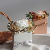 ｜DIY材料包｜- 白衣天使 - 盆花手作材料包 手作DIY 盆花材料包 乾燥花 永生花 手作禮物 台中花店