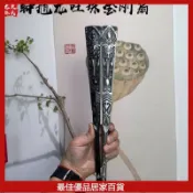 龍泉加厚鐘馗金剛扇全金屬扇骨絹布折扇國風收藏送禮折疊工藝扇子