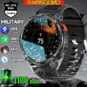 【1100mAh】2026頂配HT33多功能智慧手錶 1.7寸超大屏 藍牙通話 多運動模式 繁體中文 手電筒 IP68