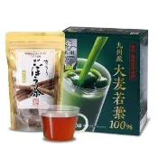 【盛花園】日本原裝大麥若葉青汁50入+秋田白神牛蒡茶15入養生組(大麥青汁3g/入、牛蒡茶1.5g/入)