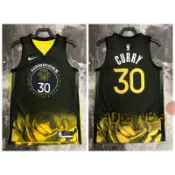 熱壓 NBA 金州勇士隊 史提芬・柯瑞 Stephen Curry 2023 黑色 城市版 籃球球衣