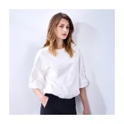 【Le Polka】極簡立體壓紋上衣-女