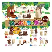 滿299發貨 日本正版扭蛋玩具 森林小屋 松鼠篇 积木屋 迷你小摆件