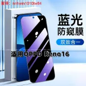 防窺紫光保護貼適用OPPO Reno 16 15 14 13 12 A6X A6S 16F Find X9 Pro保護貼