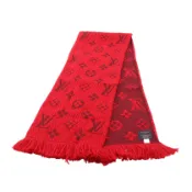 【DOKODEMO】【二手】路易威登LOUIS VUITTON圍巾 Logomania Ruby M72432 羊毛真絲圍巾 女士二手 A