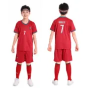 2026世足球衣 世界盃足球衣 兒童足球衣兒童足球服 葡萄牙足球衣 C羅球衣 RONALDO球衣 葡萄牙主場球衣運動套裝