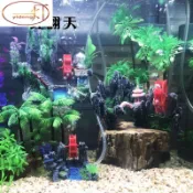 協貿國際日用品生活8館 魚缸水車可轉增氧造景裝飾水族箱小型風車可轉動水車水輪氣動擺