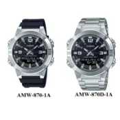 【金藏】CASIO 十年電力電話簿記憶功能休閒雙顯膠錶 AMW-870-1A AMW-870D-1A