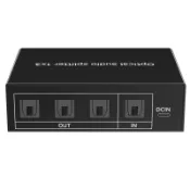 易控王 一進三出 1x3 Toslink S/PDIF光纖音訊分配器 金屬外殼 外接電源 (50-516-01)
