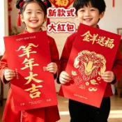 台灣出貨 真的大 羊年新款大紅包 超大紅包 春節超大紅包袋2027新款羊年創意個性萬元利是封過新年壓歲包大號