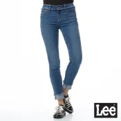 Lee 433 彈性中腰合身窄管七分牛仔褲 女 中藍 101+ LL19026533B