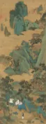 銀聯網日用品生活館 仿古畫名畫復制品明仇英桃園仙境圖60-159厘米山水畫國畫名人字畫