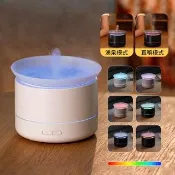 【ANTIAN】七彩氛圍燈仿真湧霧香氛水氧機 加濕器 空氣清淨機 霧化器 擴香香薰機