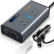(店+)車載逆變器 12V轉110V 電源轉換器 200W 汽車用插座變大功率充電家用電器 變壓器轉接頭 電瓶轉換器