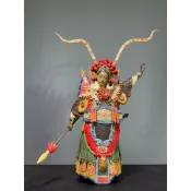 【通天寶】早期廣東 石灣陶【穆桂英】名師手製 有落款 值得收藏 居家裝飾 石灣公仔 石灣陶藝