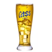 ♞,♘定制啤酒杯LOGO韩国CASS啤酒专用杯酒商酒馆专业定制酒杯logo