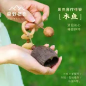 天然果殼風鈴木魚敲敲天然果實手搖鈴鐺音療車包掛件鈴解壓禮物