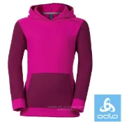 【瑞士 ODLO】152零碼》兒童 女童 男童 保暖防潑連帽 長袖刷毛衣 中層衣 T恤 排汗衣 滑雪登山 260849