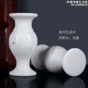 滿屋妍選 新品上市!!熱門爆品！！天然青石漢白玉石頭燭臺供桌插花供香爐石瓶子花瓶一對大理石材