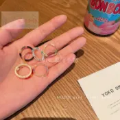 ✨臺灣出貨✨糖果色醋酸戒指女冷淡風小衆簡約學生ins風透明不掉色食指戒指環可開發票