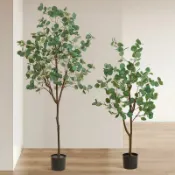 君源優品 仿真綠植 發財樹 仿真植物 盆栽 盆景北歐ins仿真尤加利盆栽家居辦公大型落地假植物仿真金錢樹綠植
